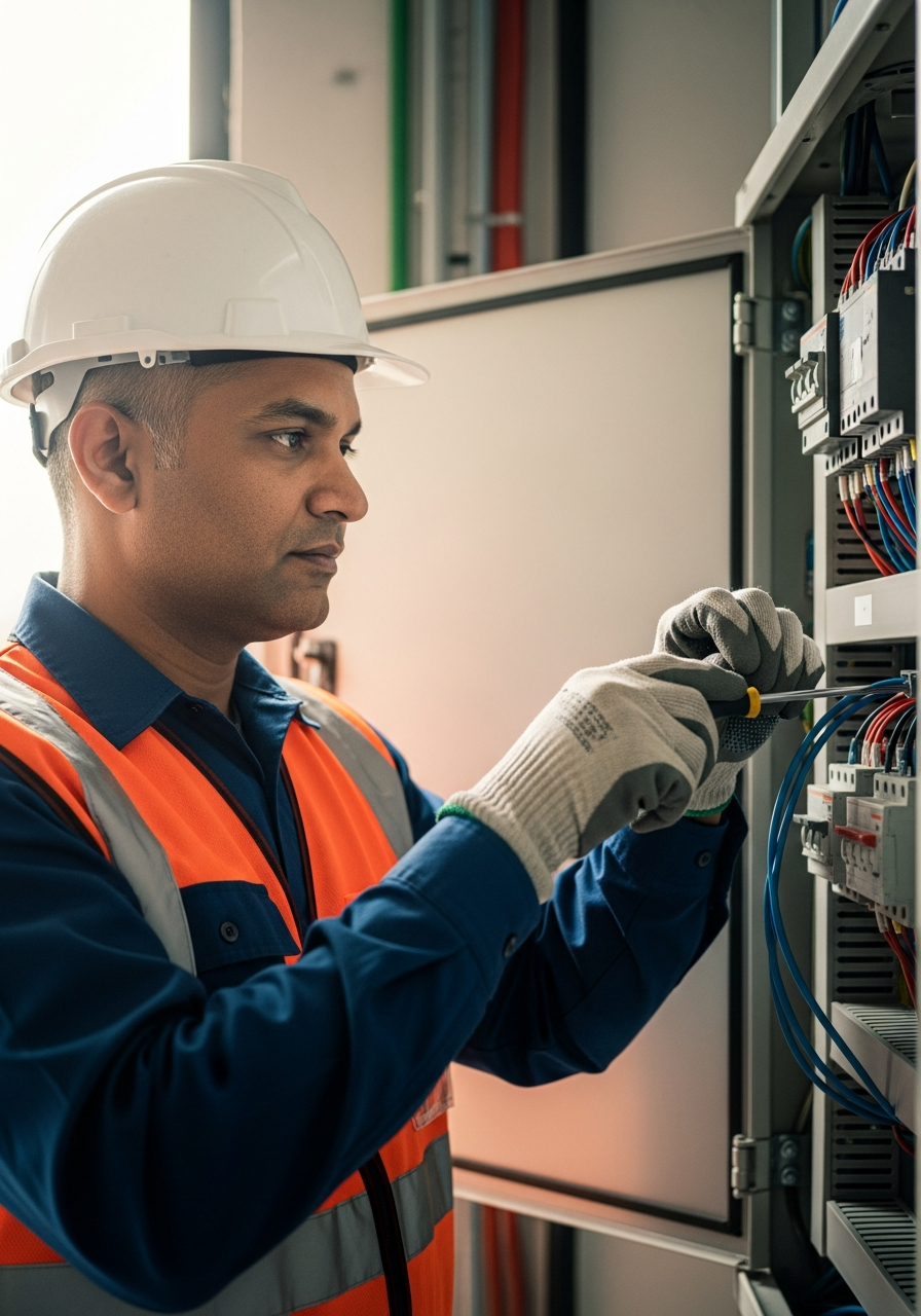 Electrician working